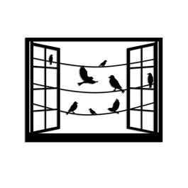 Wallity Birds in Front Of The Window - 3